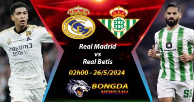 Nhận định, soi Kèo Real Madrid vs Real Betis ngày 26/5/2024